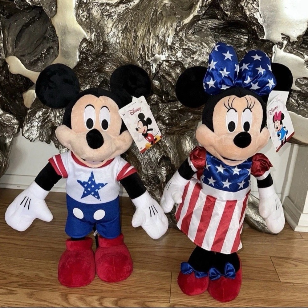 Disney Red and Blue Stuffed Animals